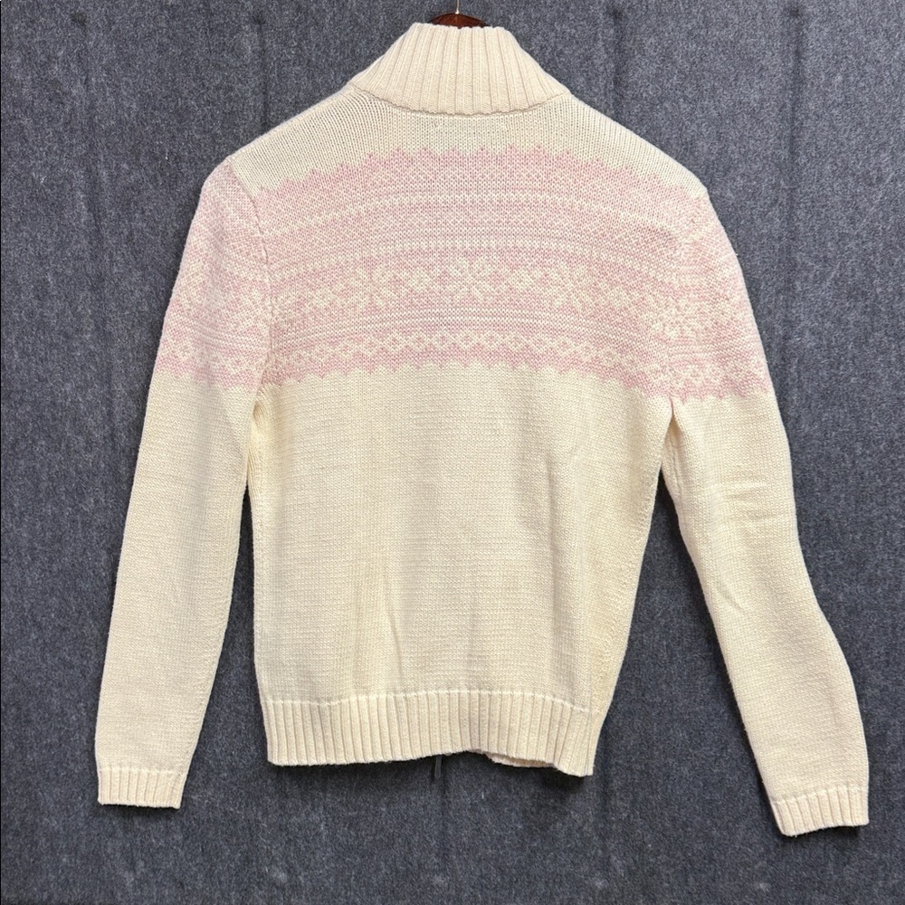 Ralph Lauren Petite Cream and Pink Sweater - Picture 3 of 6